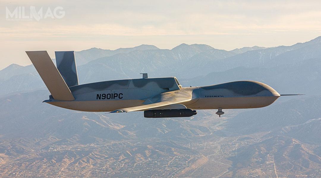 Zasobnik uniwersalny Legion został ujawniony w lutym 2015. Ma 2,5 m długości, 0,41 m średnicy i masę ok. 250 kg / Zdjęcie: General Atomics Aeronautical Systems