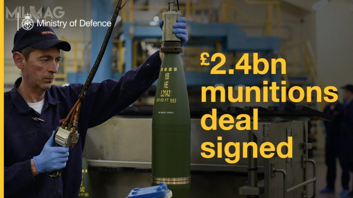 Umowa zostanie zawarta w ramach programu Next Generation Munitions Solution, który rozpocznie się w styczniu 2023 roku i zastąpi obecnie obowiązujący o nazwie Munitions Acquisition, the Supply Solution, realizowany od 2008 roku. / Zdjęcie: Ministerstwo Obrony Wielkiej Brytanii.