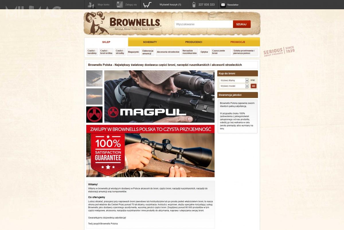 Sklep internetowy brownells.pl rozpoczął działanie 29 października o 12:00. /Zdjęcia: Brownells