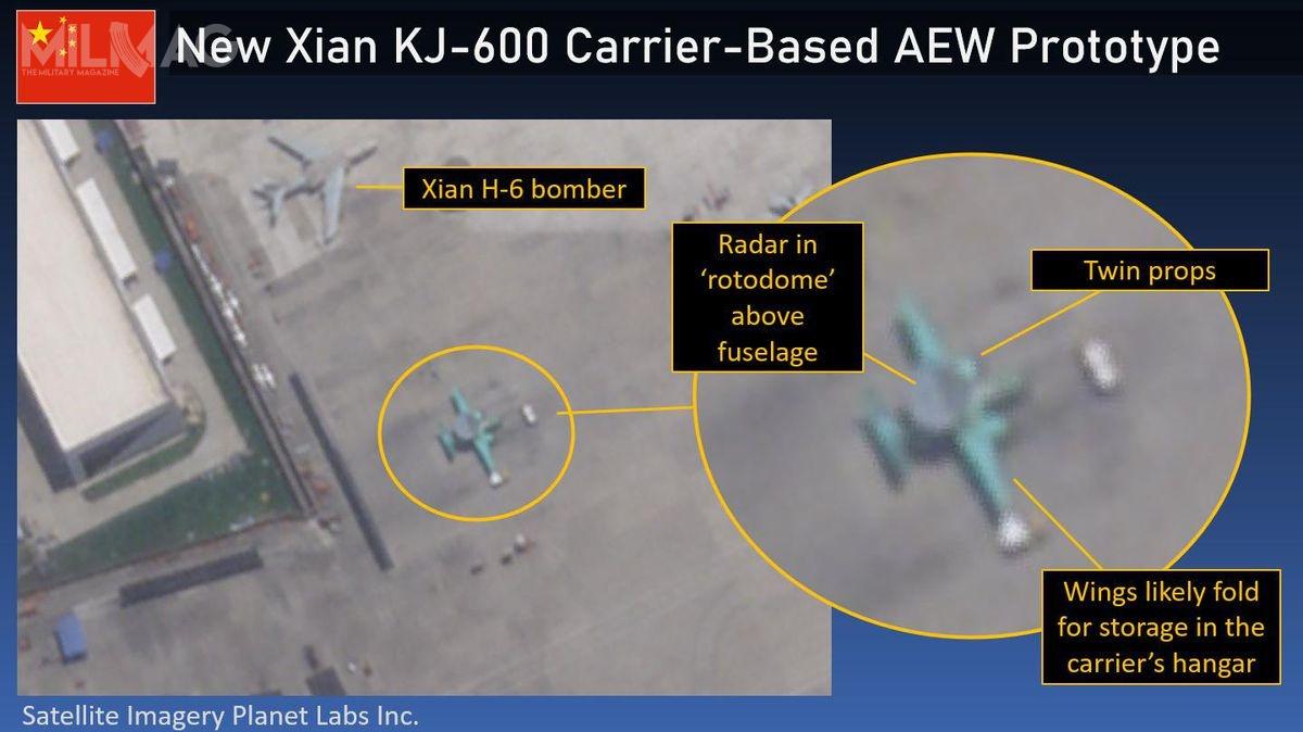 Na kilka przed oblotem opublikowano komercyjne zdjęcie satelitarne lotniska przyzakładowego w Xi’an, na którym widać przygotowania do dziewiczego lotu prototypu KJ-600 / Zdjęcie: Planet Labs Inc.