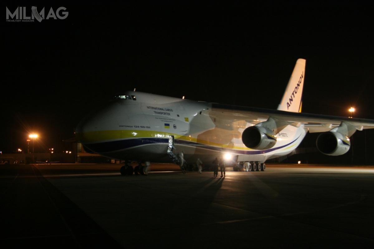  Ukraiński samolot transportowy An-124 Rusłan wykonuje zadania na rzecz programu SALIS (Strategic Airlift International Solution) dla Agencji Wsparcia i Zamówień NATO NSPA