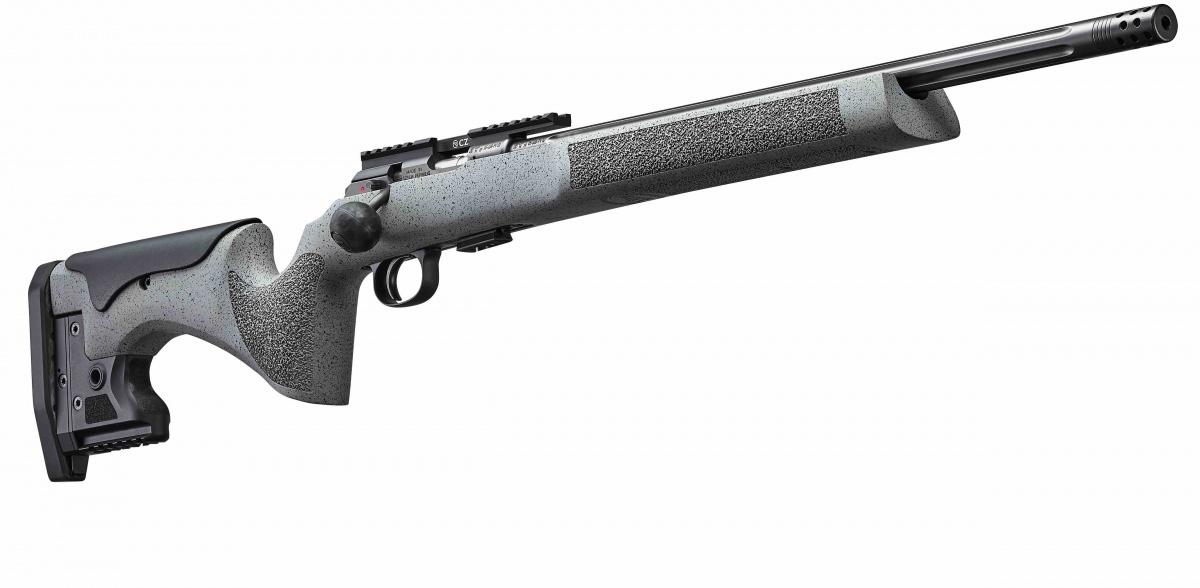 Karabinek bocznego zapłonu CZ 457 LRP (Long Range Precision) charakteryzujący się łożem z szeroką możliwością regulacji