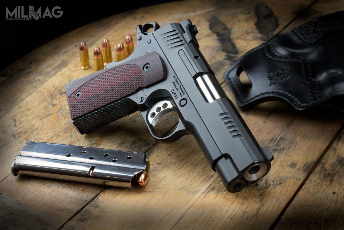 Ed Brown Produsts Ed EVO-CCO9 Lightweight to lekki i kompaktowy klon M1911 oparty o szkielet ze stopu aluminium i odchudzony zamek. Jego masa wynosi poniżej 800 g.