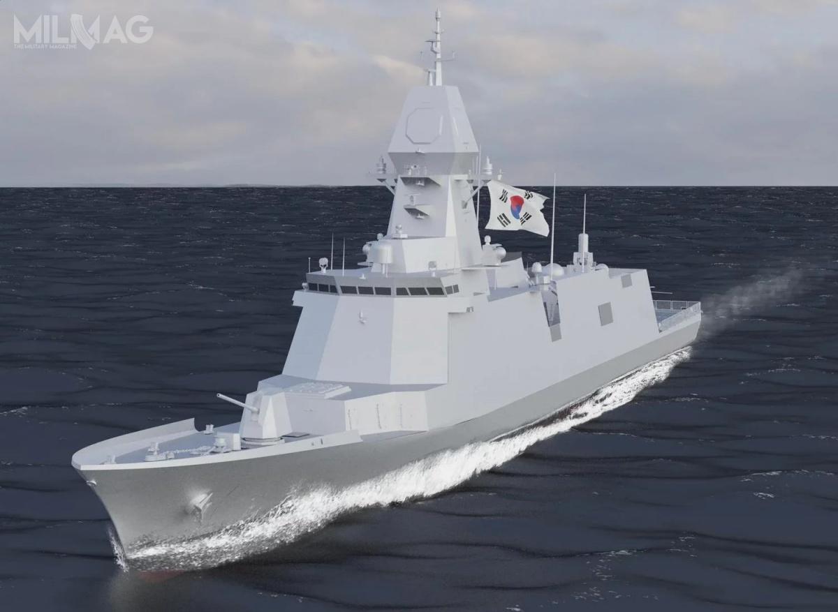 Fregaty rakietowe Ulsan FFX Batch-III będą największymi i najnowocześniejszymi jednostkami tej klasy w południowokoreańskiej marynarce wojennej. Okręty będą zdolne do realizacji zadań obrony przeciwrakietowej / Grafika: DAPA