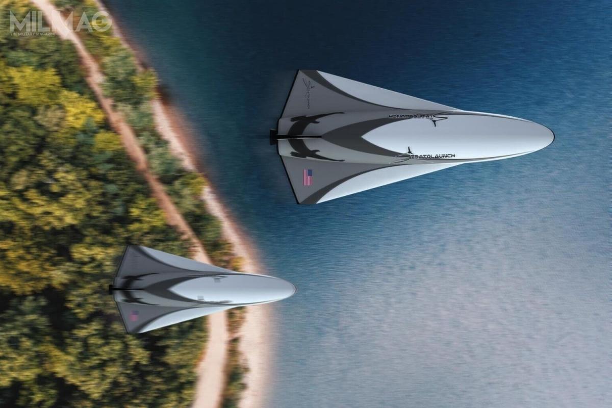 Wprowadzenie Stratolaunch Talon-A pozwoli na realizację usług wielokrotnych testów w rzeczywistym środowisku prędkości hipersonicznych do Ma6. Usługi będą oferowane użytkownikom rządowym, komercyjnym i naukowym. W dalszej kolejności planuje się budowę większego pojazdu Talon-Z, który będzie zdolny do transportowania ładunków cargo z prędkością Ma10, w tym niewykluczone, że na niską orbitę okołoziemską. Talon-Z może być gotowy w 2025 / Grafika: Stratolaunch Systems Corporation