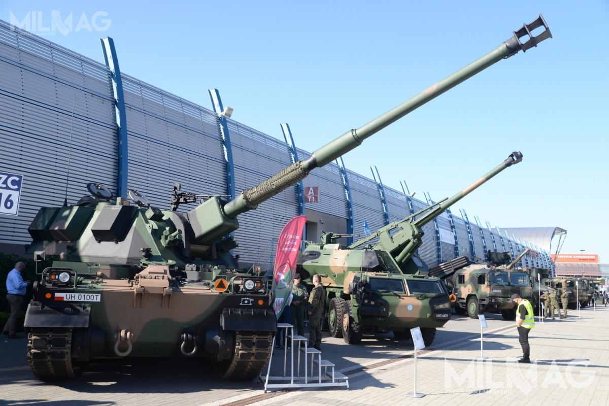 Podczas XVIII MSPO 155-mm armatohaubicę Krab zaprezentowało Dowództwo Generalne Rodzajów Sił Zbrojnych (DG RSZ) / Zdjęcie: Paweł Ścibiorek