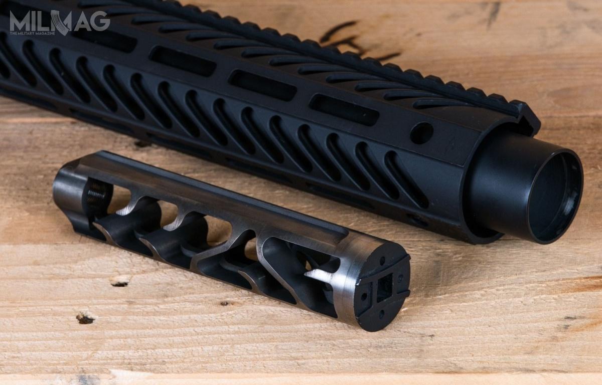 Gemtech we współpracy z Nemo Arms wprowadził na rynek w USA komorę zamkową do 5.56-mm karabinków standardu AR-15 z integralnym tłumikiem dźwięku nazwaną Integra 5.56. Ma to umożliwić strzelanie tanią amunicją naddźwiękową .233 Rem./5,56 mm x 45 bez potrzeby stosowania ochrony słuchu / Zdjęcia: Gemtech