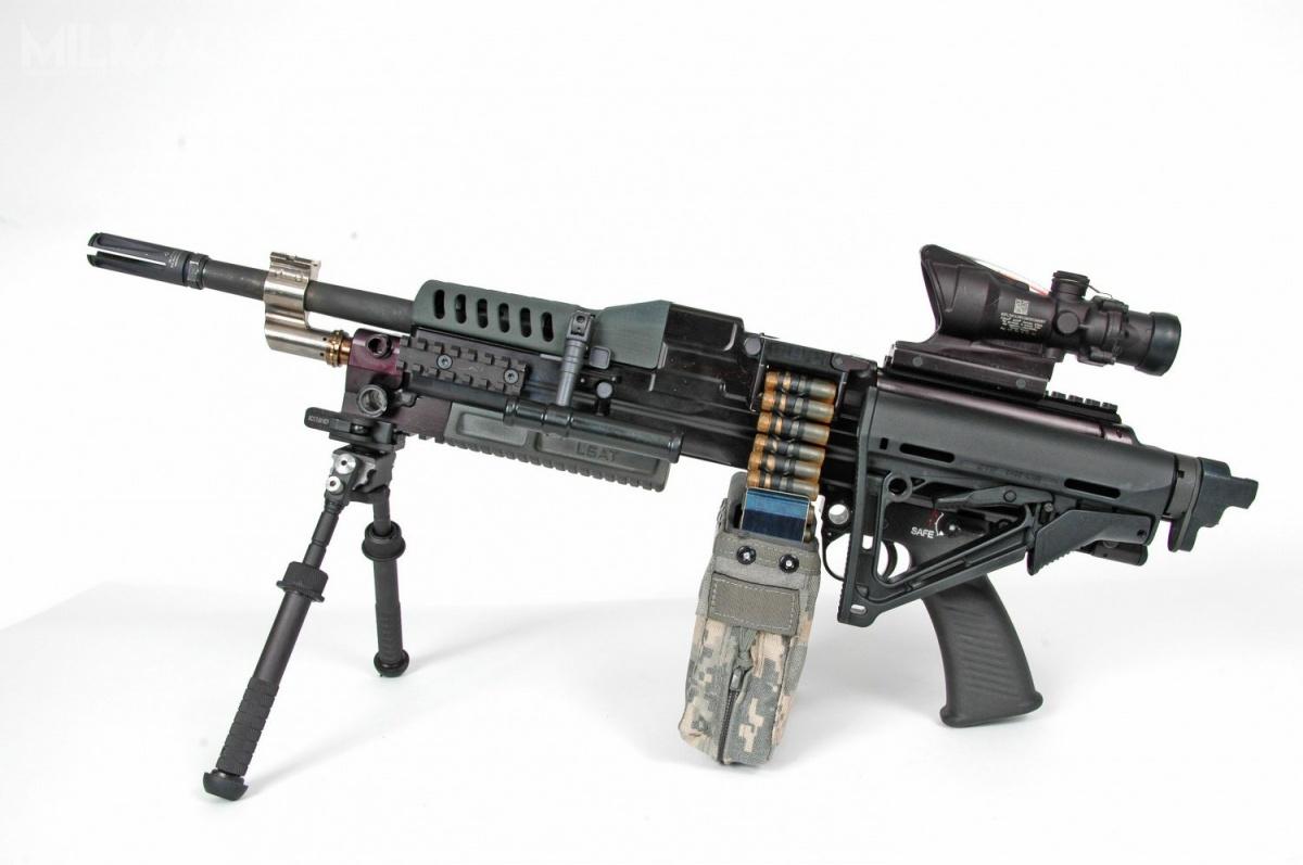 5.56mm CT Light Machine Gun required 30 percent less ammunition to accomplish a fire mission, provided a 20 percent tighter shot grouping / Photo: Textron Systems