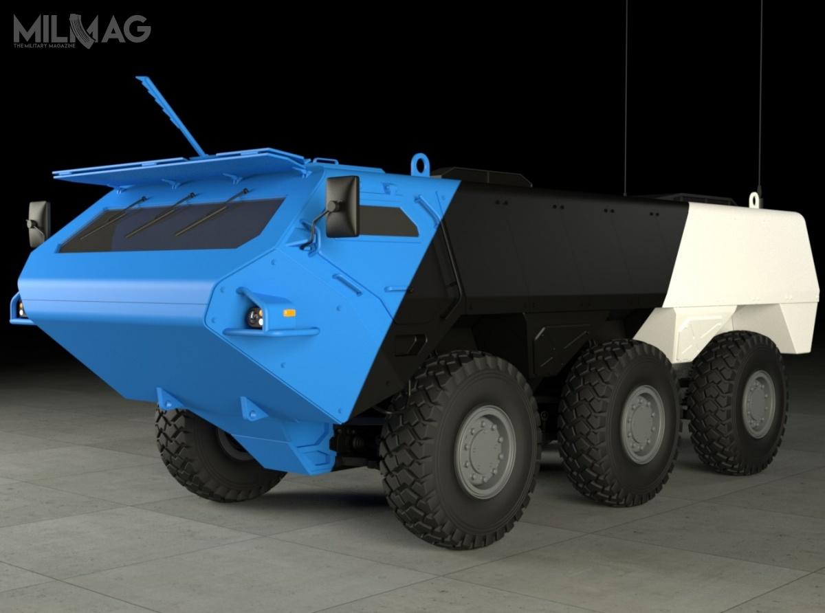 Milrem Robotics zaprezentowało wstępną wizualizację nowego wozu opancerzonego dla sił zbrojnych Estonii, który mógłby zostać opracowany i zbudowany przez rodzimy przemysł obronny. Pojazd zdaje się współdzielić sporo rozwiązań technicznych z wozem oferowanym przez fińską Patrię / Grafika: Milrem Robotics
