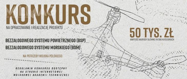 Resort obrony wraz z wojskowymi uczelniami wyższymi organizują konkurs na opracowanie i realizację projektów bezzałogowego systemu powietrznego oraz morskiego / Grafika: Ministerstwo Obrony Narodowej