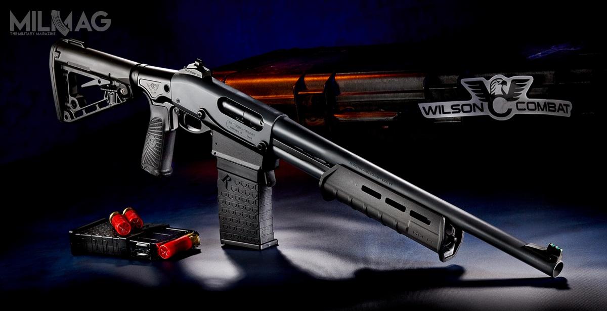 Wilson Combat zdecydował się na modyfikację i wprowadzenie do sprzedaży zasilanych z magazynka pudełkowego strzelb powtarzalnych Remington 870 DM kalibru .12 GA. /Zdjęcie: Wilson Combat