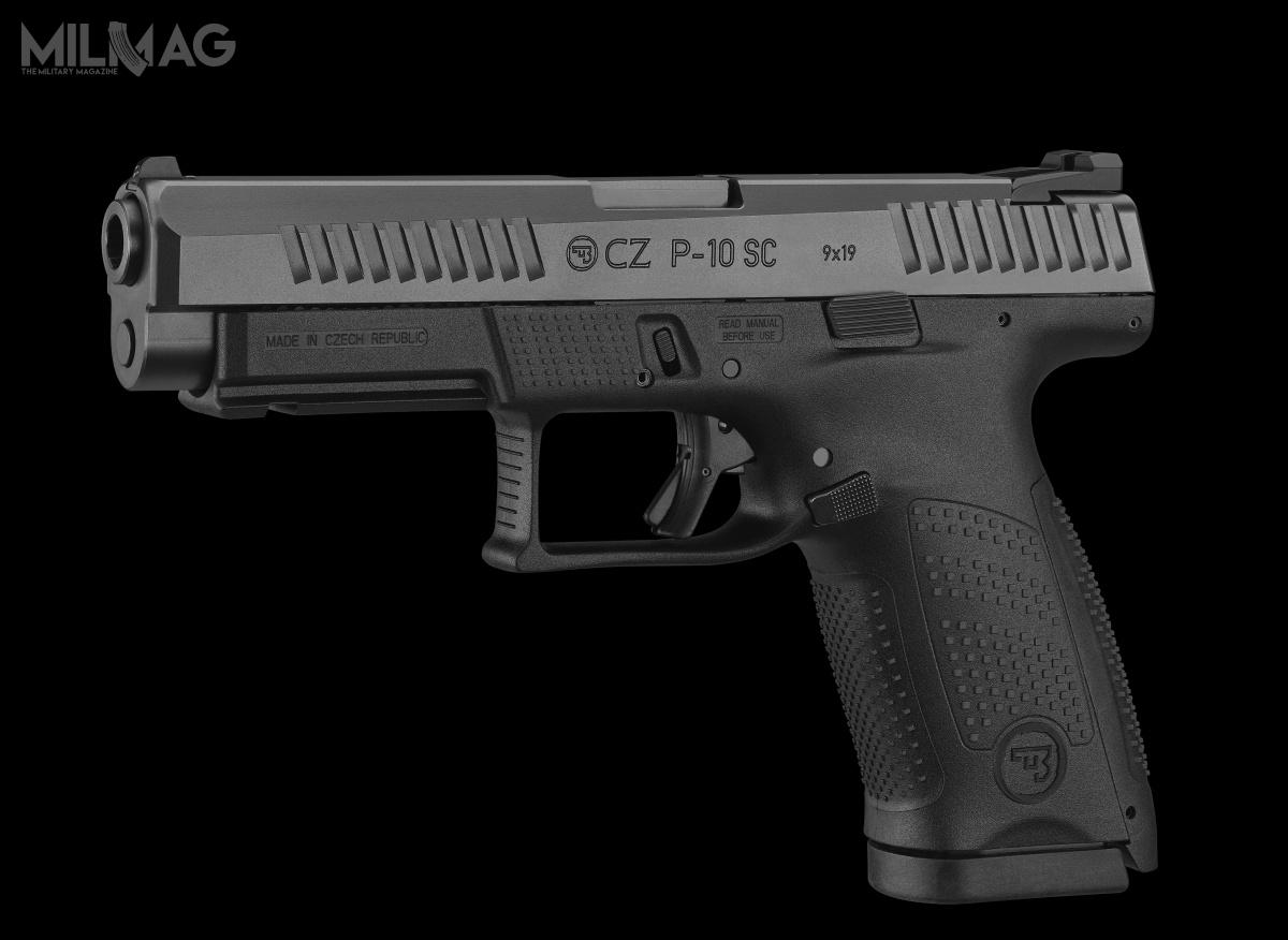 P-10 SC jest swego rodzaju odwrotnością austriackich Glocków 19X i G45, w których zastosowano pełnowymiarowy szkielet połączony z kompaktowym zamkiem.