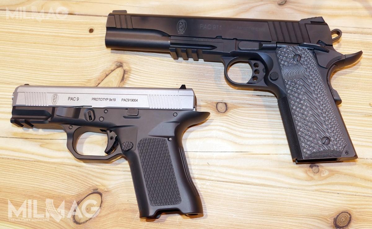 PAC9 and PAC911 pistols debuted at the shooting/hunting trade show in Poznan. The PAC9 is derived from Glock 19 but the manufacturer states, that the mass-produced version will get a different slide than the prototype. The PAC911 is the long-expected Polish 1911