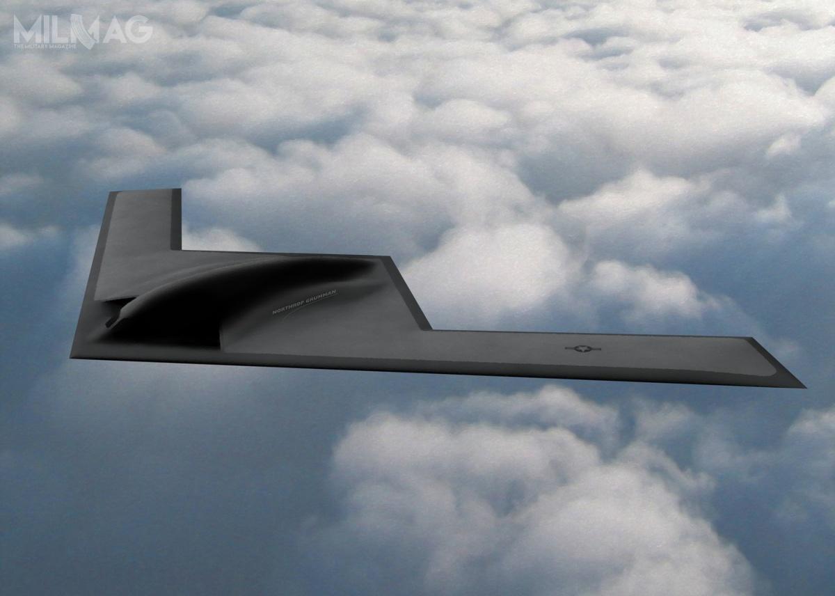 Wizualizacja B-21 Raider, ujawniona publicznie 26 lutego 2016.