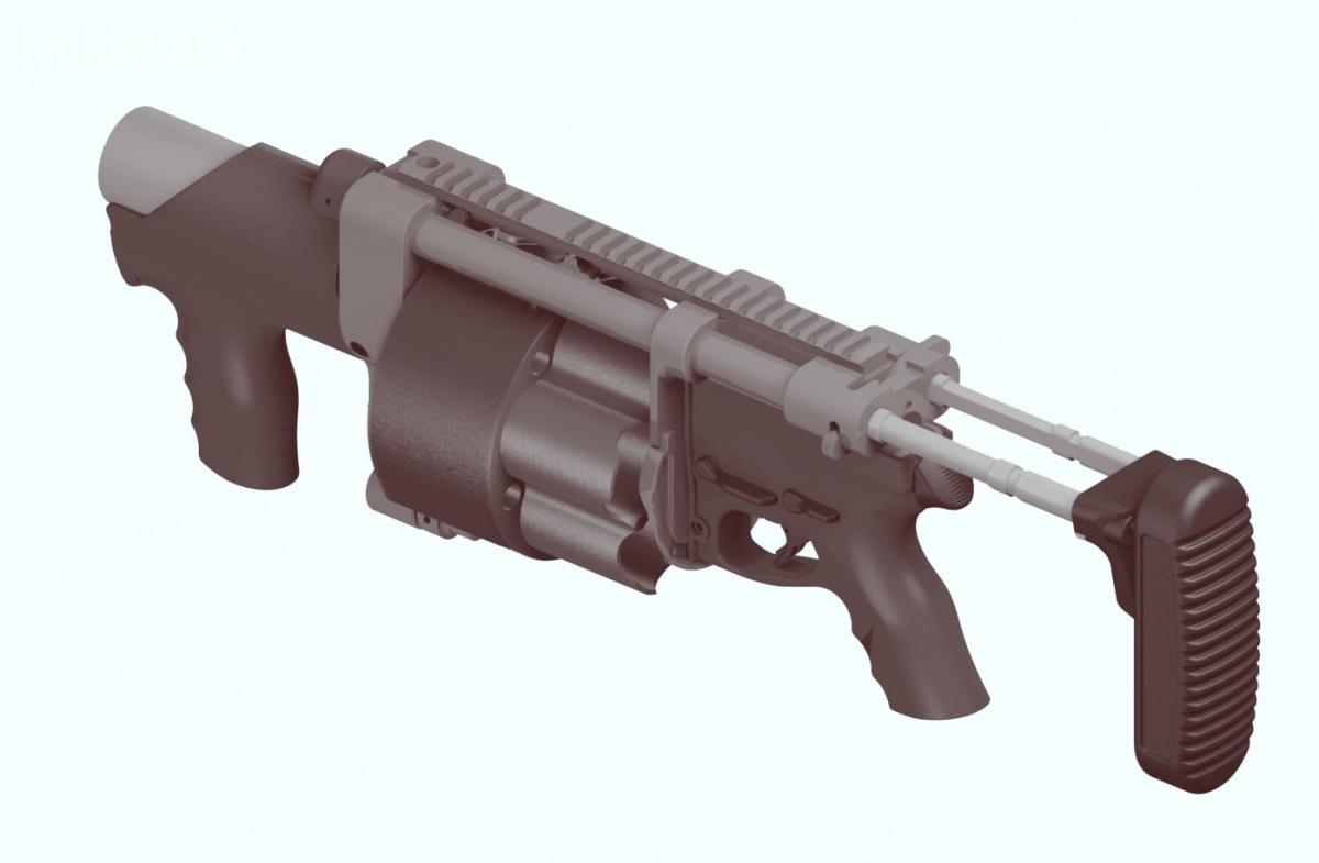 Niemiecki producent Heckler & Koch ujawnił pierwsze rysunki nietypowej konstrukcji: 40-mm granatnika rewolwerowego HK369. Broń ma być dostępna na rynku w 2020 roku. Na rysunku kolba w pozycji szóstej
