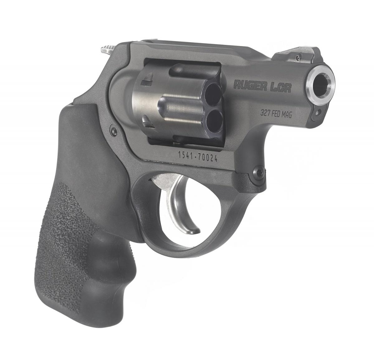 Rewolwer Ruger LCRx 5462 do amunicji .327 Federal Magnum. Długość lufy to 47,4 mm (1,87 cala), broń ma gumowany chwyt z wycięciami na dwa palce. Masa rewolweru to 501 g, długość 165 mm