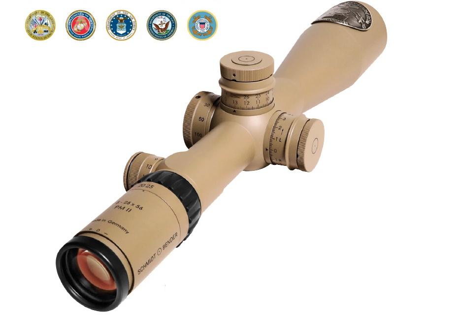 S&B 5-25×56 PMII PSR to celownik używany dotychczas przez strzelców wyborowych Sił Zbrojnych USA.