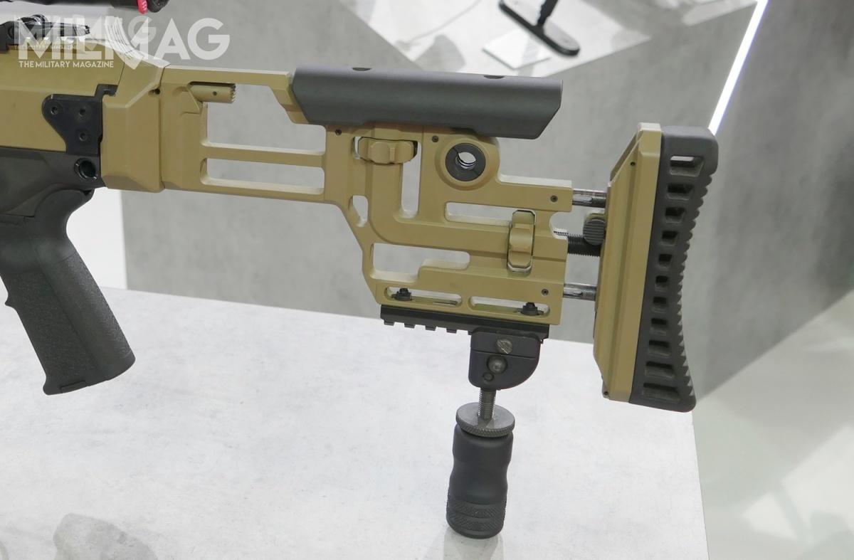 Pokazana na MSPO kolba precyzyjna do MSBS-7,62N. Ponieważ broń jest modułowa, może być też zamocowana na dowolnym karabinie i karabinku z rodziny Modułowego Systemu Broni Strzeleckiej / Zdjęcia: Remigiusz Wilk