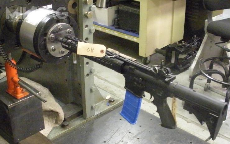 Handguard sets were installed in identical M4A1s and tested for repeatability and stability of mounted equipment.
Photos: Naval Surface Warfare Center