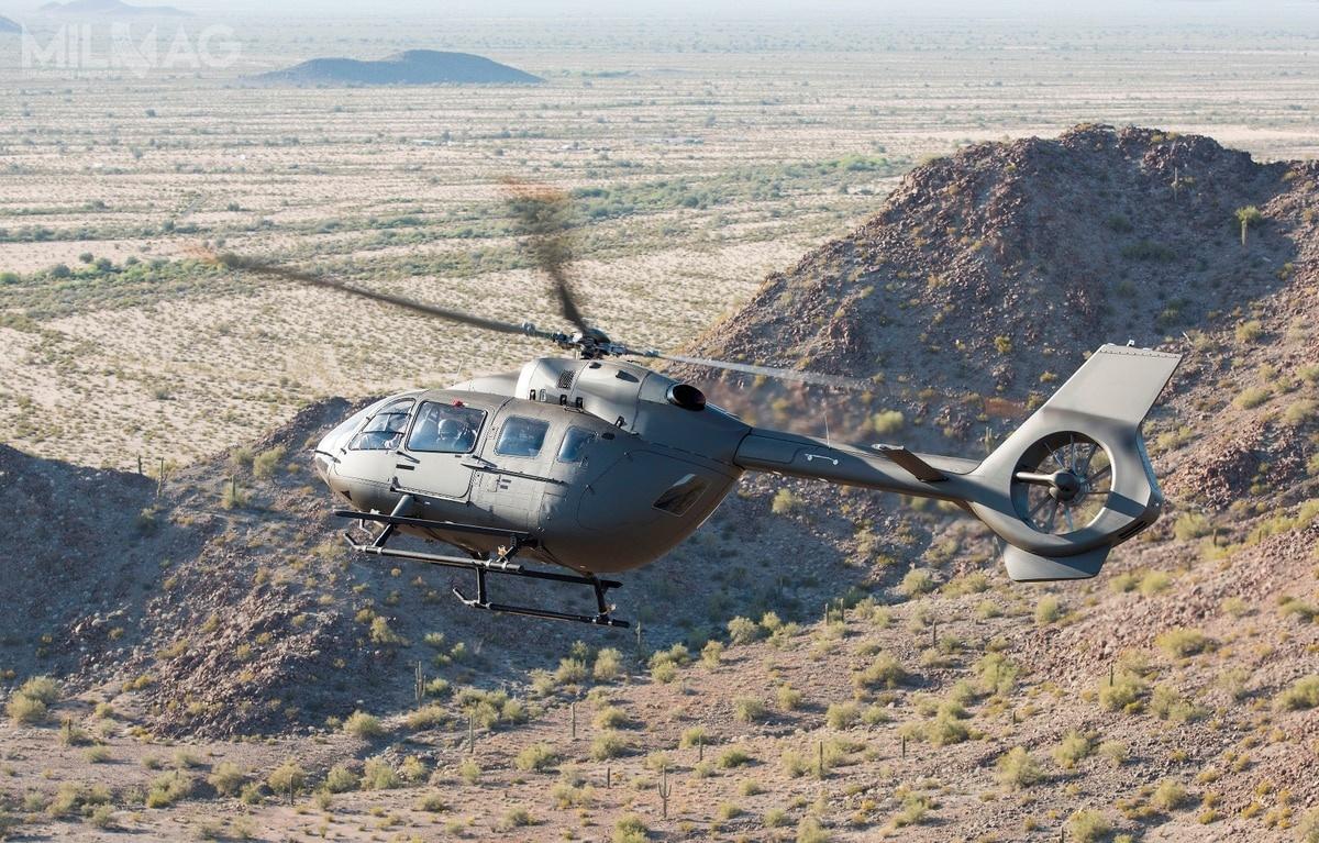 Airbus opublikował zdjęcie UH-72A poddane obróbce graficznej upodabniające go do docelowego UH-72B. Śmigłowce Lakota w amerykańskich siłach zbrojnych służą do realizacji misji transportowych, łącznikowych oraz do szkolenia personelu latającego / Zdjęcie: Airbus Helicopters