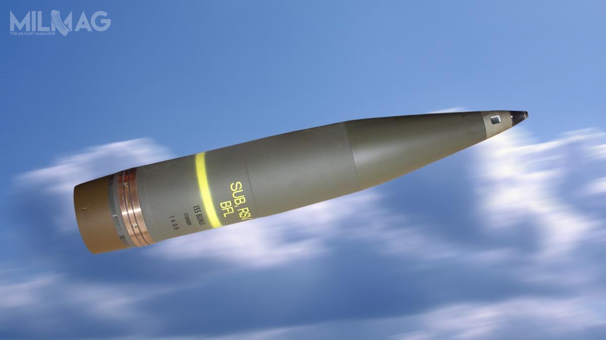 Pierwsza partia amunicji, przetestowana wcześniej przez US Army, została zamówiona w październiku 2018. Innymi  użytkownikami pocisków BONUS są wojska lądowe Francji (od 2000), Szwecji (od 2000) i Finlandii (od 2014) / Grafika: BAE Systems