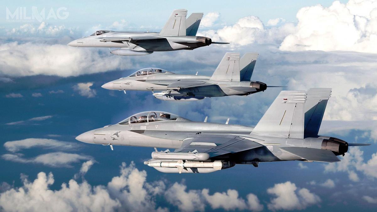Konkurentami dla amerykańskich F-35A Lightning II i F/A-18E/F Super Hornet wraz z EA-18G Growler, są samoloty europejskie: Eurofighter Typhoon, Dassault Rafale i Saab JAS 39E/F Gripen (wraz z samolotami wczesnego ostrzegania i dowodzenia GlobalEye) / Zdjęcie: Boeing
