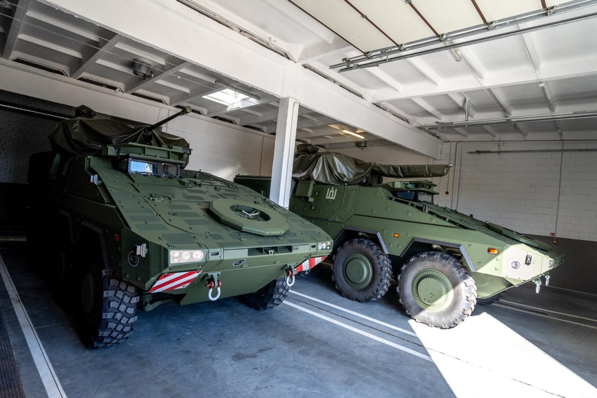 The first 2 out of 88 Lithuanian Vilkas/Boxer 8x8 Infantry Fighting Vehicles delivered to Lithuania / Picture: Lithuanian MoD 