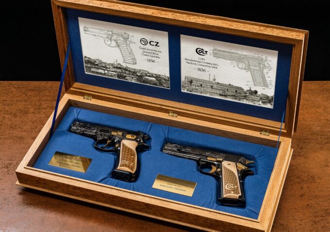 pistolety colt 1911 i cz 75 tribute to legends w pudełku