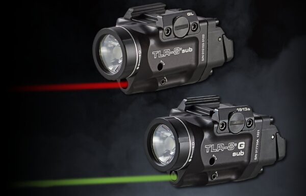 kompaktowa latarka na broń z laserem streamlight tlr-8 sub