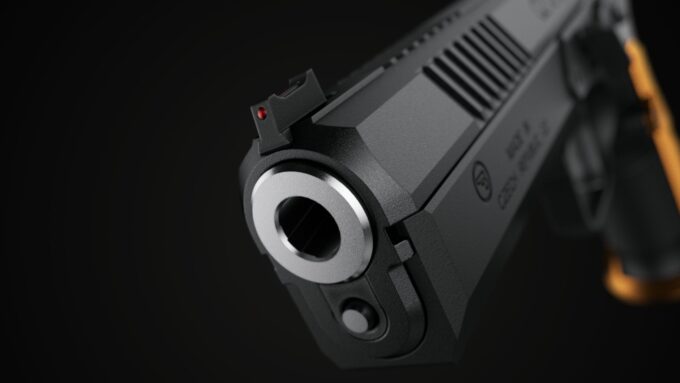 korona lufy i muszka w pistolecie pistolet cz ts 2 orange